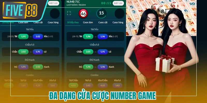 Đa dạng cửa cược Number game